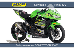 Arrow competition exhaust systems for Kawasaki Ninja 400