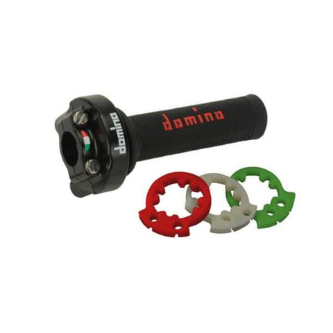 Domino XM2 Racing Adjustable Throttle, Black Housing for 15+ Yamaha YZF R3 (uses Oe cables) - Apex Racing Development