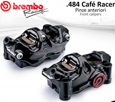 BREMBO RACING COUPLE OF RADIAL CALIPER P4 32 CNC .484 100MM WHEELBASE CAFE RACER KIT (LH+RH)