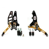 Adjustable Rearsets For Hypermotard 1100/796 and Multistrada 1100/1000/620, Color: Black/x - Apex Racing Development