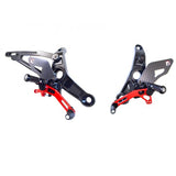 Ducabike Adjustable Rearsets with Fixed Pegs For Monster 1200 (2014-2016) & 821 (2014+), Color: Black - Apex Racing Development