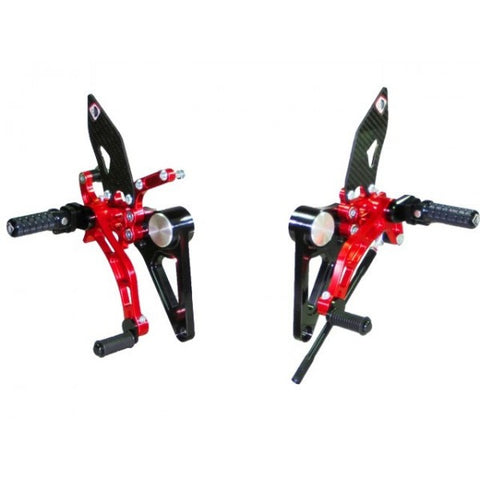 Adjustable Rearsets w/ Fixed Pegs For Monster S2R / S4R / S4RS, Multiple Colors - Apex Racing Development