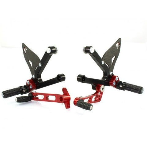 Adjustable Rearsets For SC/Sport 1000/Paul Smart/SS, Color: Black/RED/GOLD/SILVER - Apex Racing Development