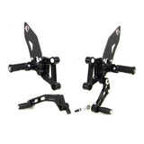 Ducabike Adjustable Rearsets w/ folding Pegs For 1198 / 1098 / 848, Colors: Black/Red/Gold/Silver - Apex Racing Development