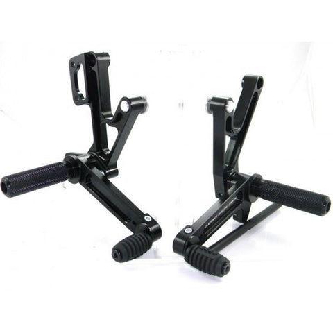 Ducabike Adjustable Rearsets For All Other Monsters, Color: Black - Apex Racing Development