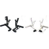 Ducabike Adjustable Rearsets For All Other Monsters, Color: Silver - Apex Racing Development